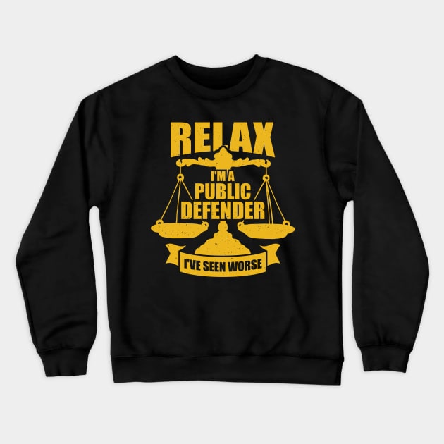 Public Defender Attorney Gift Crewneck Sweatshirt by Dolde08